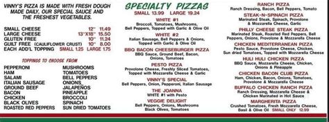 vinny's ny pizza menu.